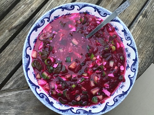 Beets - chilled borscht (chlodnik)